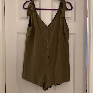 Army Green Tie Romper
